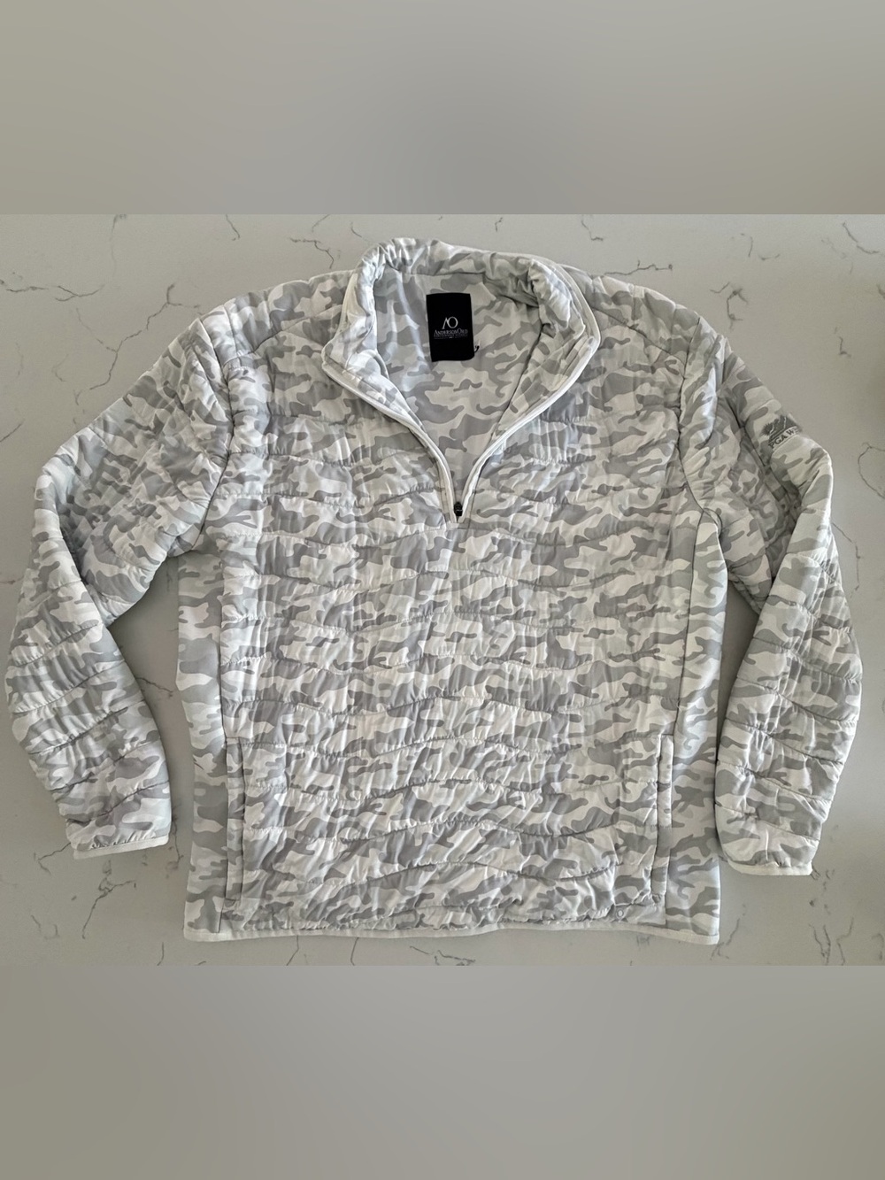 AndersonOrd Corlys Camo Quilted Golf Pullover XL PGA WEST Quarter Zip